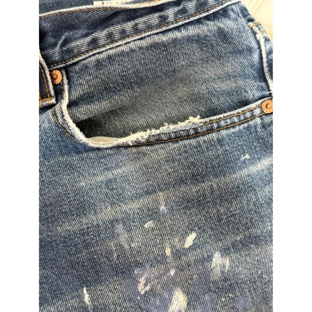 Vintage Levis 550 Relaxed Fit Jeans Men 31x34 USA Made Paint Splatter Distressed